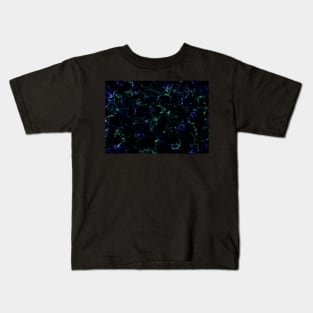 Blue and green nebula Kids T-Shirt